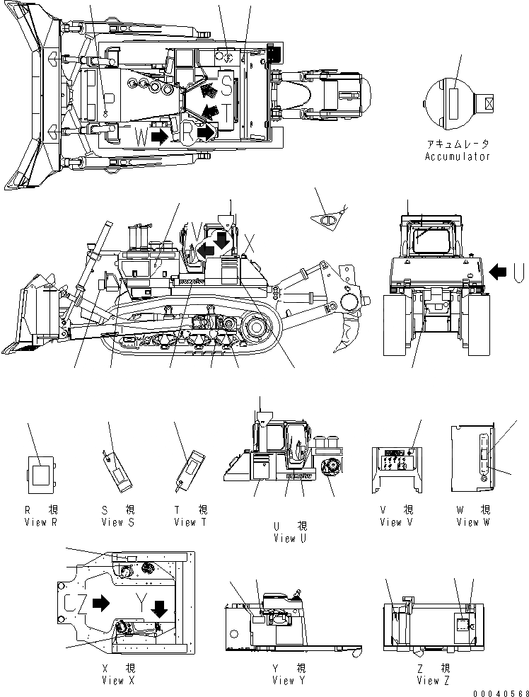 Схема запчастей Komatsu D475ASD-5E0 - МАРКИРОВКА (ИСПАНИЯ) МАРКИРОВКА