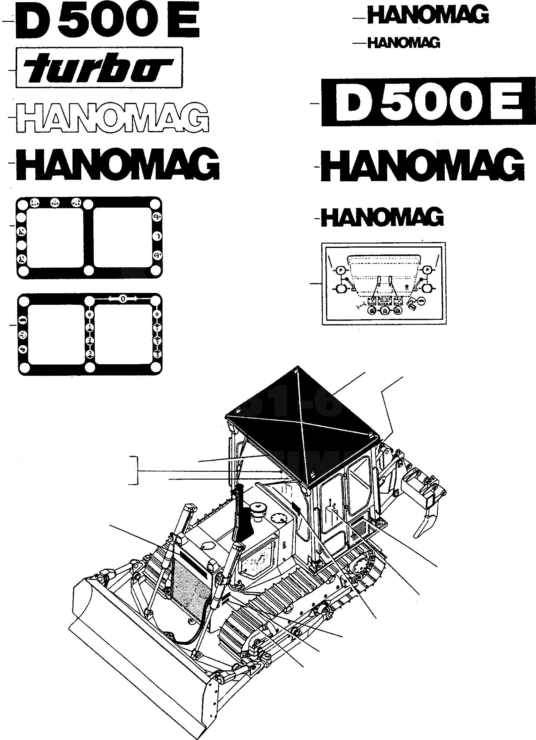 Схема запчастей Komatsu D500E Turbo - БУКВЕНН. ШАССИ И SUPERSTRUCTURE