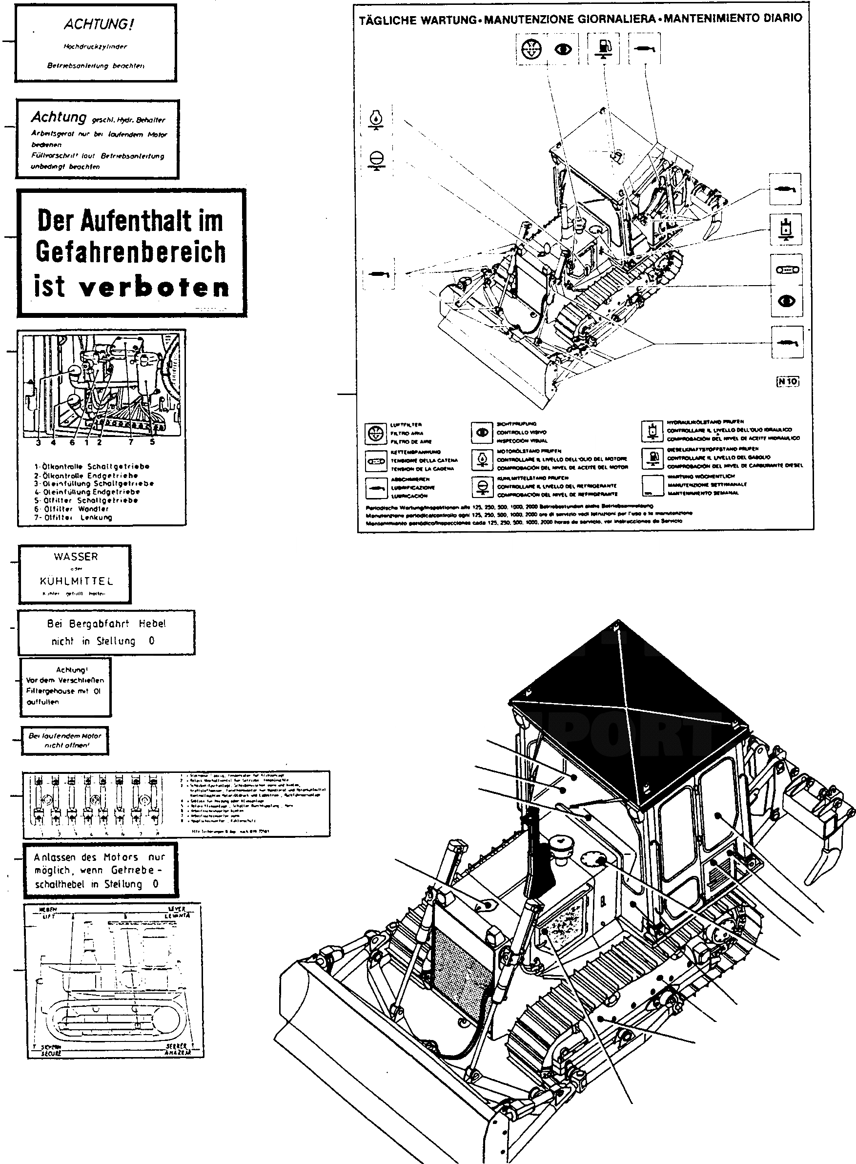 Схема запчастей Komatsu D500E Turbo - ТАБЛИЧКИS, ПОРТУГАЛ. ШАССИ И SUPERSTRUCTURE