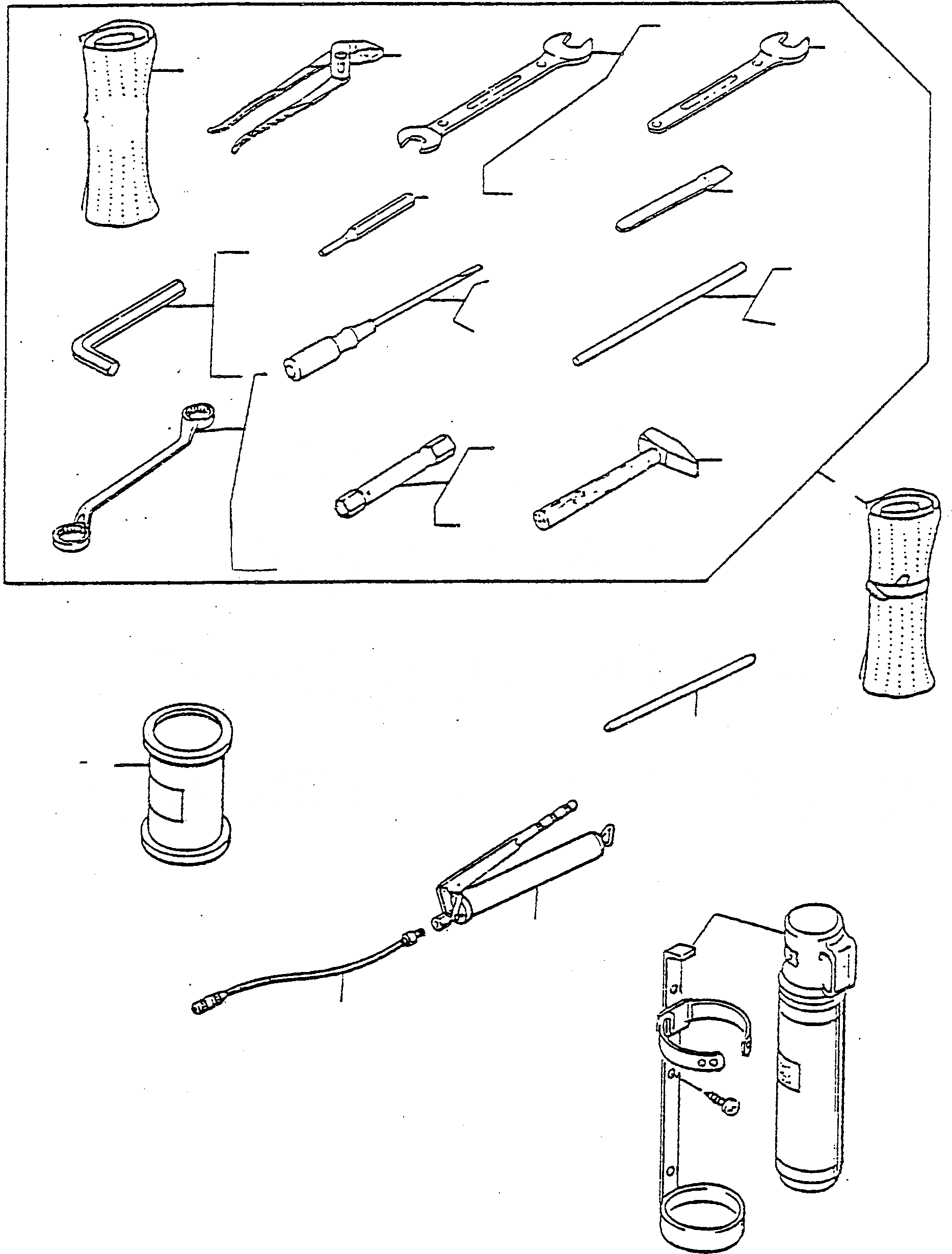 Схема запчастей Komatsu D500E Turbo - ИНСТРУМЕНТ И АКСЕССУАРЫ ШАССИ И SUPERSTRUCTURE