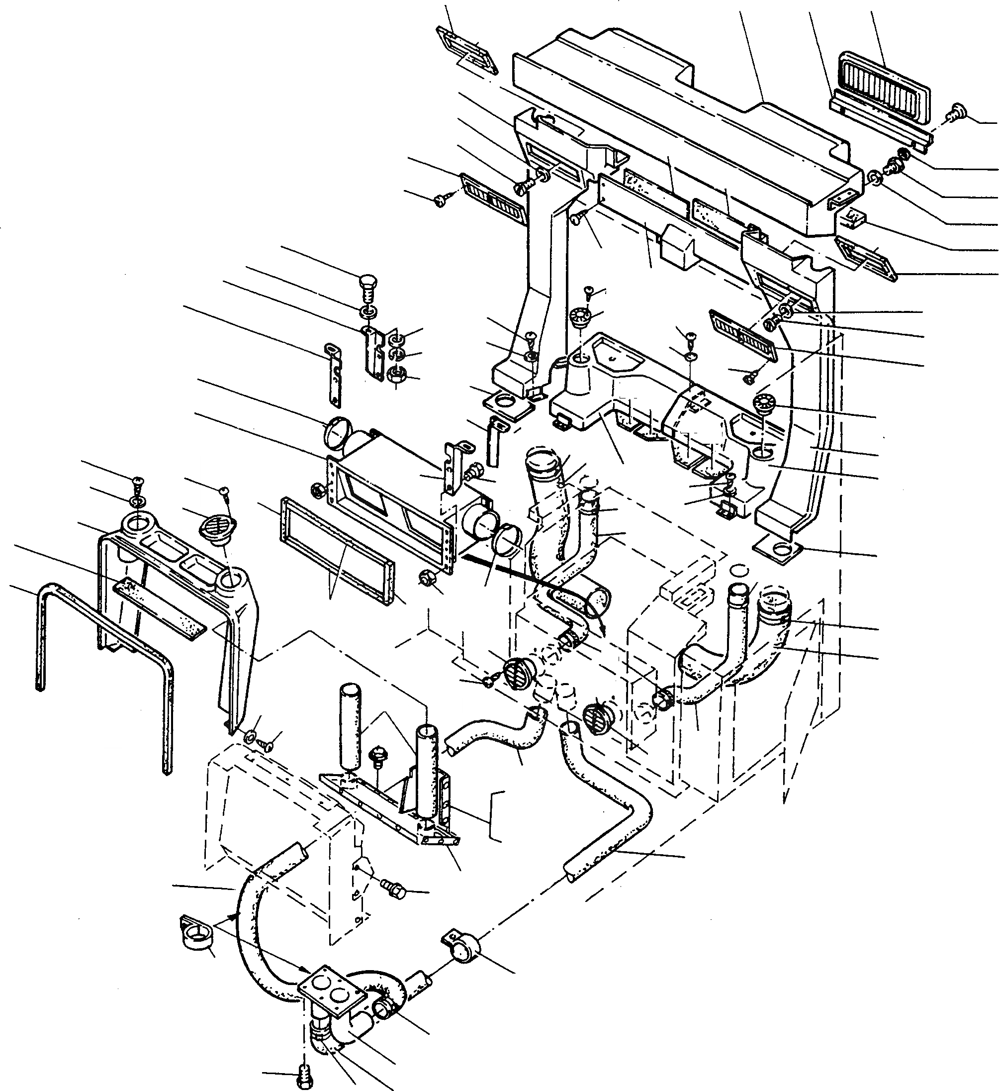 Схема запчастей Komatsu D500E Turbo - ВЕНТИЛЯТОРILATION ШАССИ И SUPERSTRUCTURE