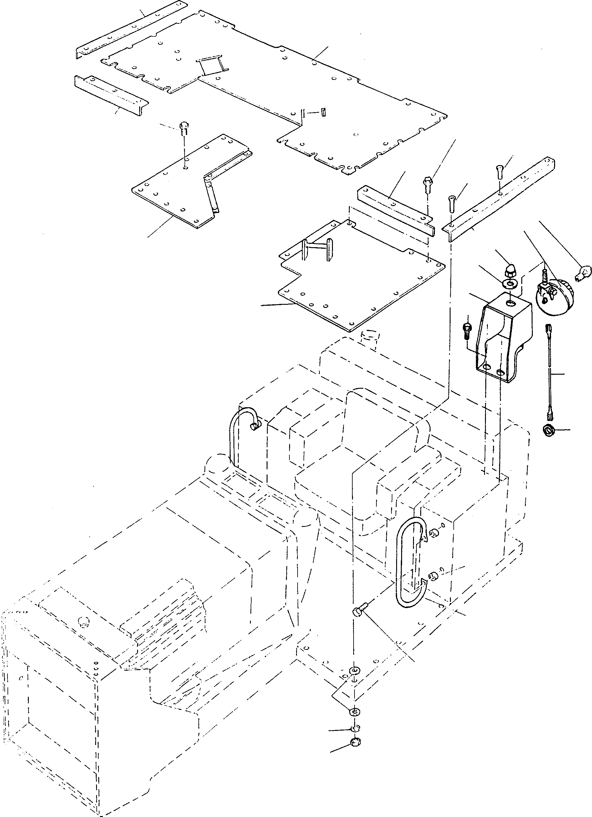 Схема запчастей Komatsu D500E Turbo - VEHICLES БЕЗ КАБИНЫIN ШАССИ И SUPERSTRUCTURE