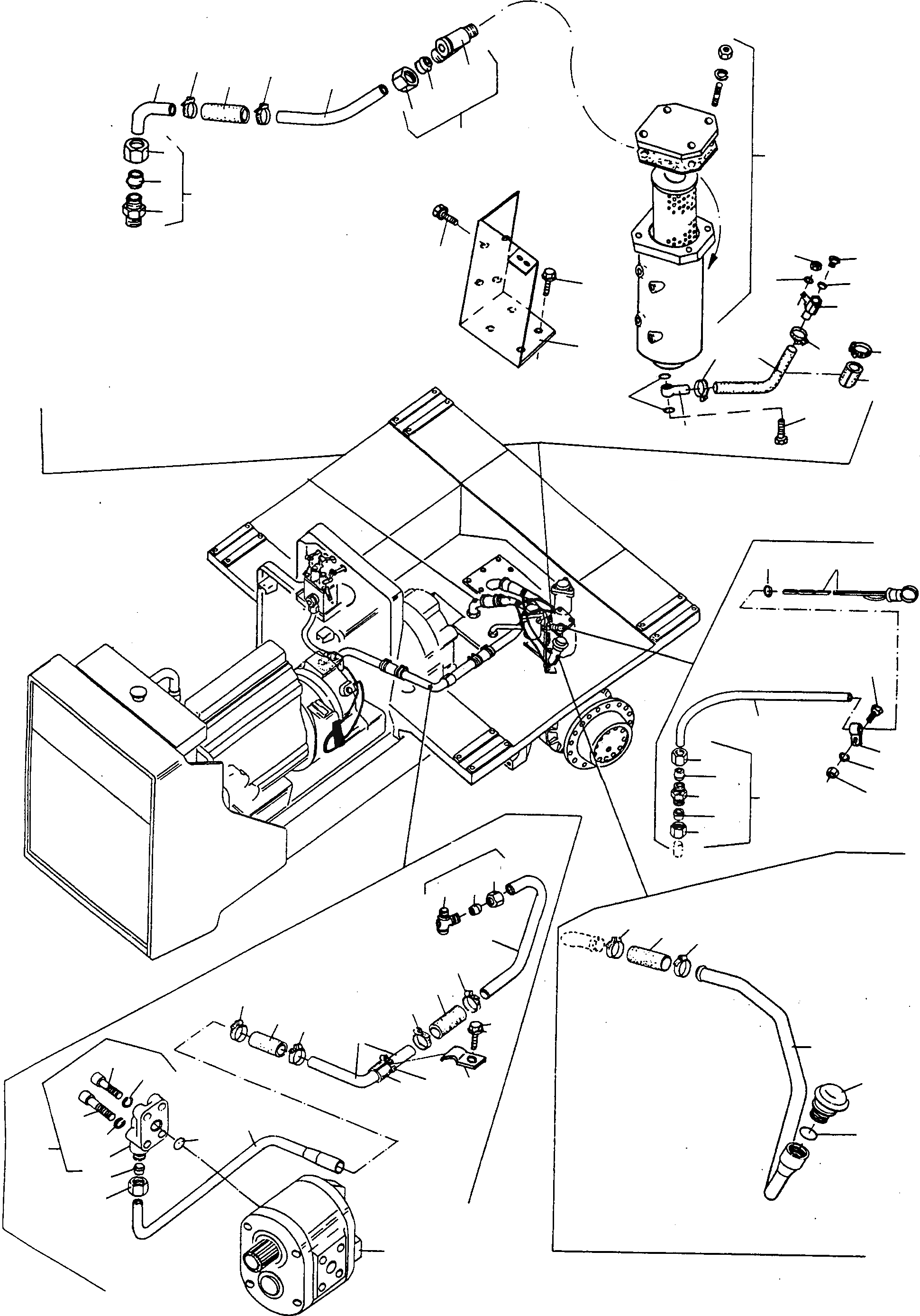 Схема запчастей Komatsu D500E Turbo - ВСАСЫВ. PIPES ДЛЯ РУЛЕВ. УПРАВЛЕНИЕ ASSEMBLY СИСТЕМАУПРАВЛЕНИЯ ПОВОРОТОМ, ПЕРЕДНИЙ МОСТ, ТОРМОЗ. СИСТЕМА