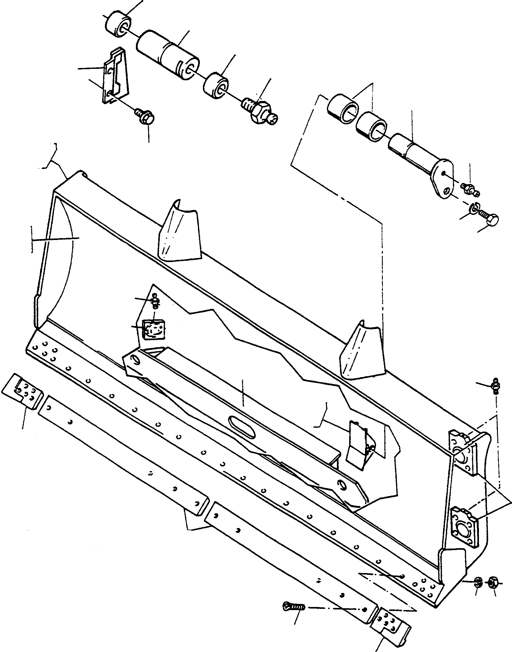 Схема запчастей Komatsu D500E Turbo - НАКЛОН. ОТВАЛ MM ОБОРУД-Е