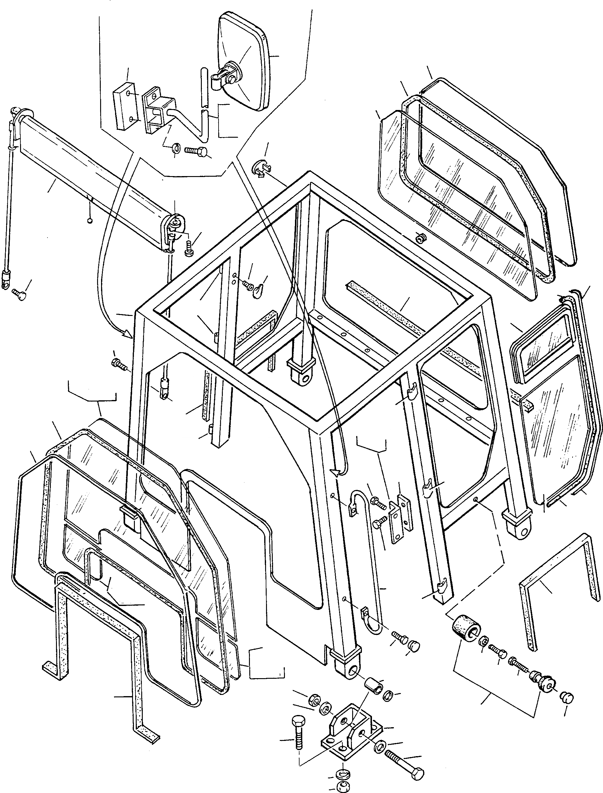 Схема запчастей Komatsu D500E Turbo - БЕЗОПАСН. КАБИНА ШАССИ И SUPERSTRUCTURE