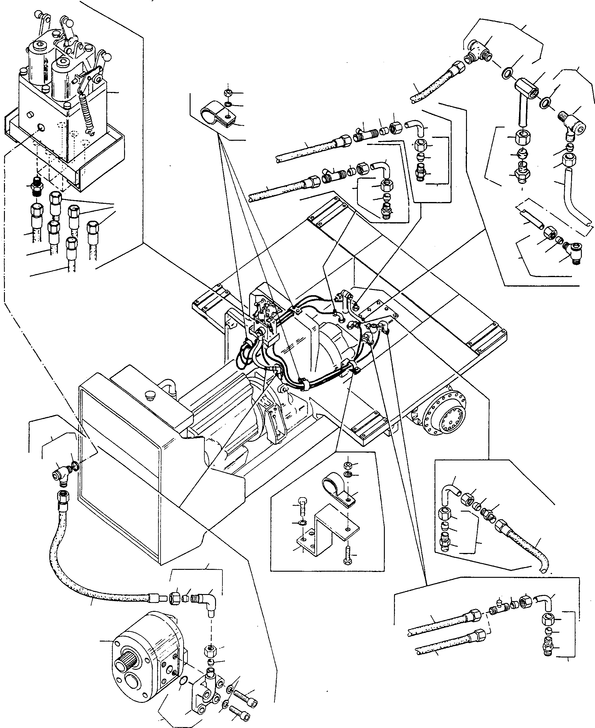 Схема запчастей Komatsu D500E Turbo - PRESSURE ТРУБЫS ДЛЯ РУЛЕВ. УПРАВЛЕНИЕ ASSEMBLY СИСТЕМАУПРАВЛЕНИЯ ПОВОРОТОМ, ПЕРЕДНИЙ МОСТ, ТОРМОЗ. СИСТЕМА