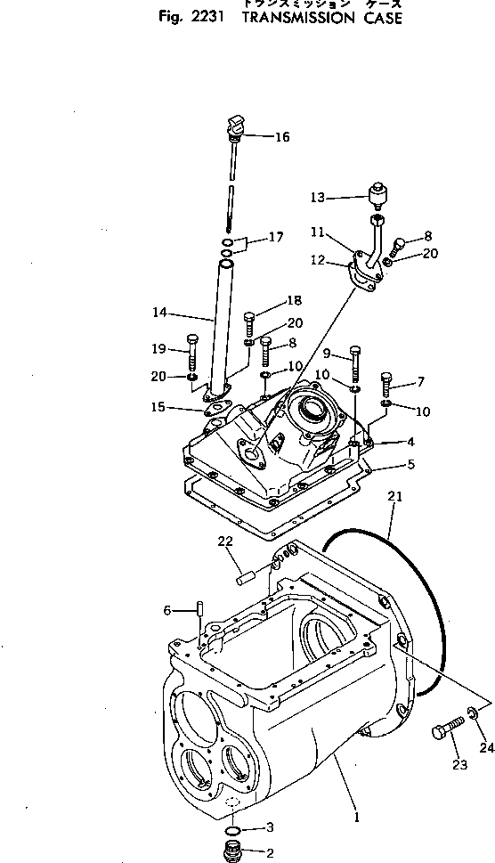 Схема запчастей Komatsu D50A-16 - КОРПУС ТРАНСМИССИИ ОСНОВН. МУФТА И ТРАНСМИССИЯ