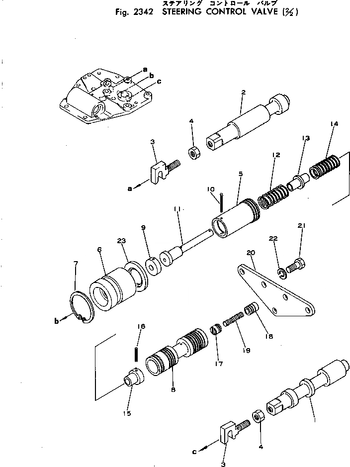 Схема запчастей Komatsu D50A-16 - КЛАПАН УПРАВЛЕНИЯ ПОВОРОТОМ (/) СИСТЕМАУПРАВЛЕНИЯ ПОВОРОТОМ И КОНЕЧНАЯ ПЕРЕДАЧА