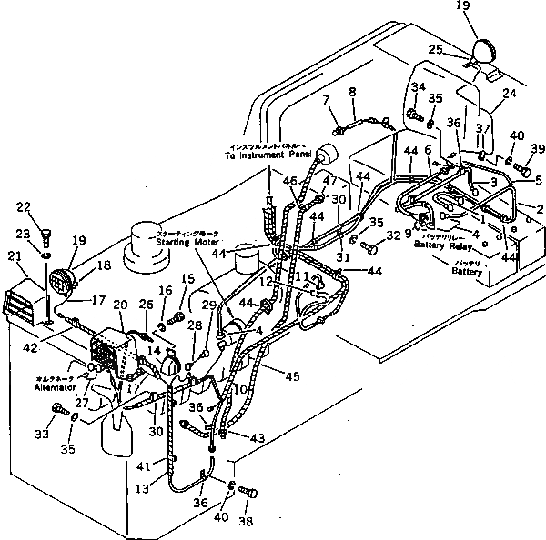Схема запчастей Komatsu D50A-17 - ЭЛЕКТРИКА (ДЛЯ ЗАПЫЛЕНН. РАЙОНОВ) (КРОМЕ ЯПОН.)(№878-) КОМПОНЕНТЫ ДВИГАТЕЛЯ И ЭЛЕКТРИКА