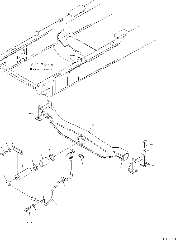 Схема запчастей Komatsu D50A-17 - БАЛКА БАЛАНСИРА ЧАСТИ КОРПУСА