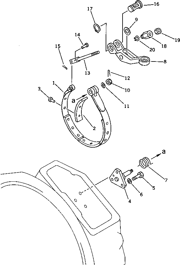 Схема запчастей Komatsu D50A-17 - INERTIA ТОРМОЗ. ОСНОВН. МУФТА И ТРАНСМИССИЯ