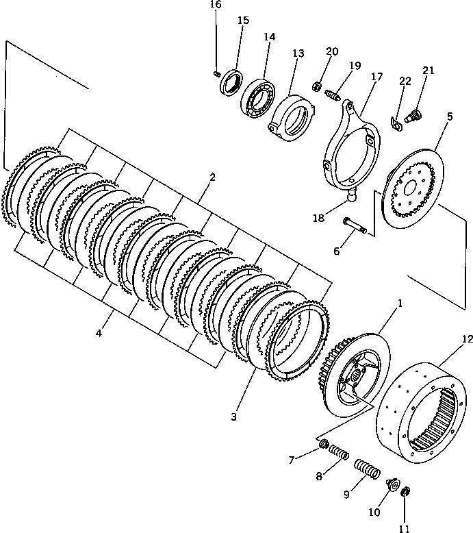 Схема запчастей Komatsu D50A-17 - БОРТОВ. ФРИКЦИОН СИСТЕМАУПРАВЛЕНИЯ ПОВОРОТОМ И КОНЕЧНАЯ ПЕРЕДАЧА