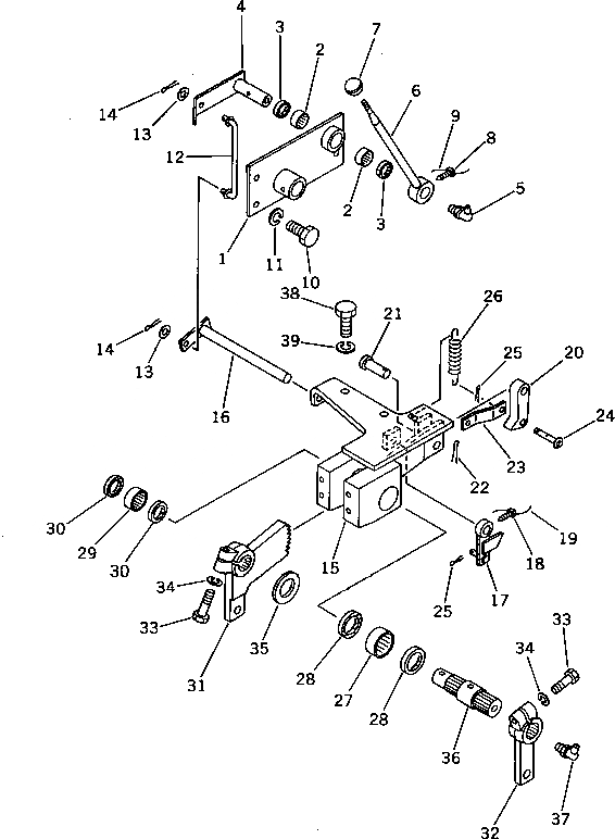 Схема запчастей Komatsu D50A-17 - ТОРМОЗ. РЫЧАГ БЛОКИРОВКИ СИСТЕМАУПРАВЛЕНИЯ ПОВОРОТОМ И КОНЕЧНАЯ ПЕРЕДАЧА