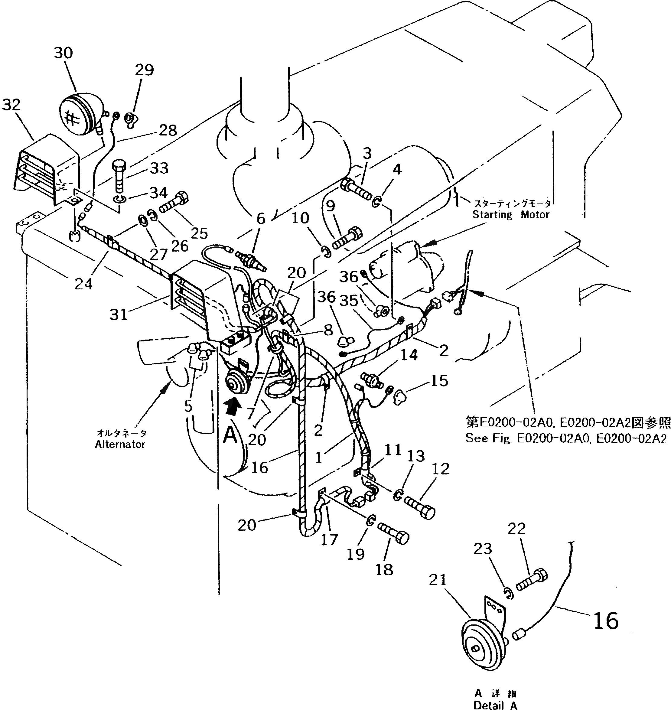 Схема запчастей Komatsu D50A-18 - ЭЛЕКТРИКА (/) (ДЛЯ ПОВОРОТН. ОТВАЛА С ИЗМ. УГЛОМ DOZER)(№89-) ЭЛЕКТРИКА