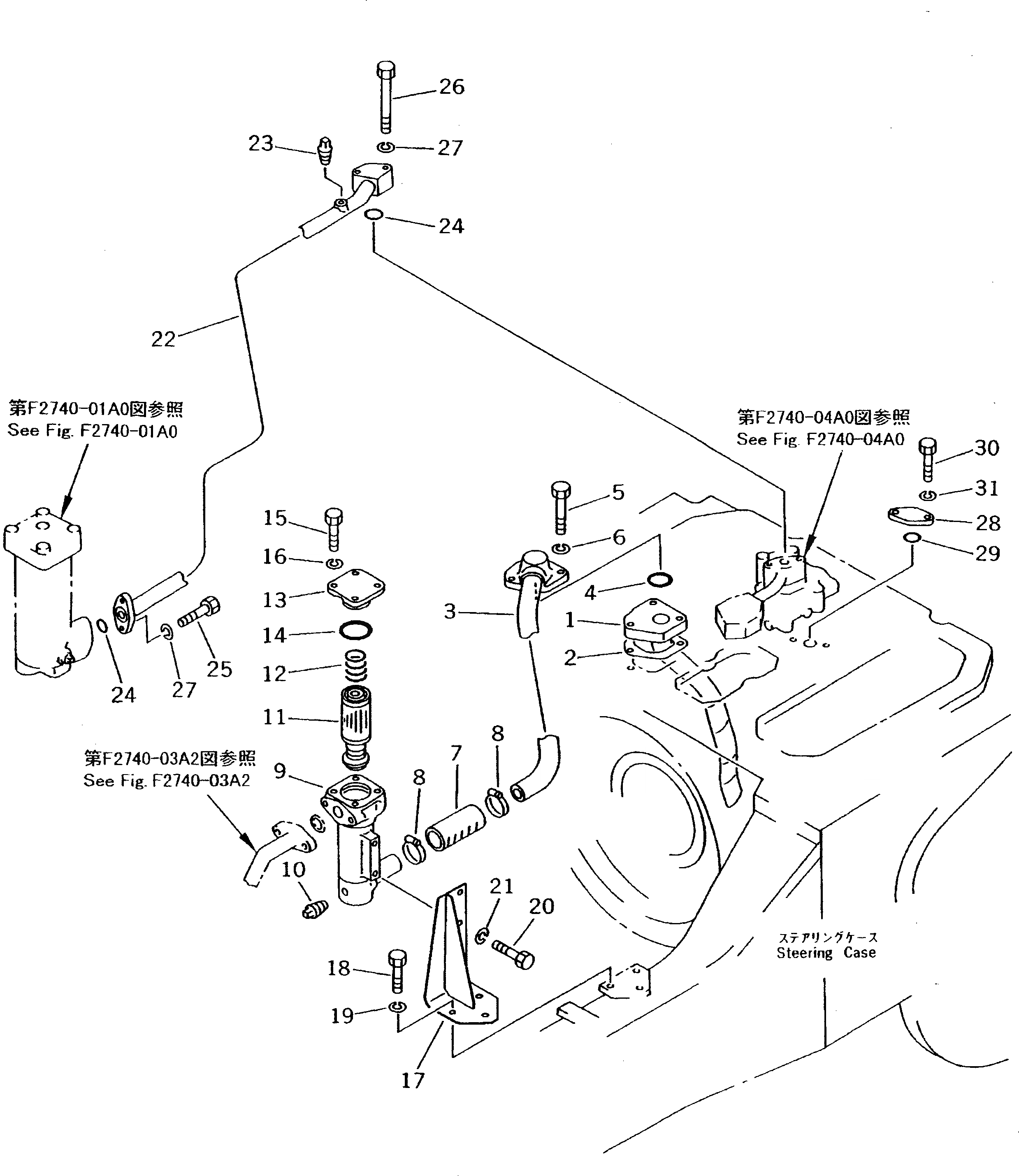 Схема запчастей Komatsu D50A-18 - ГИДРАВЛИКА РУЛ. УПРАВЛЕНИЯ (/) (ДЛЯ ANGLE И ПРЯМ. ОТВАЛ С ПЕРЕКОСОМ) СИЛОВАЯ ПЕРЕДАЧА И КОНЕЧНАЯ ПЕРЕДАЧА