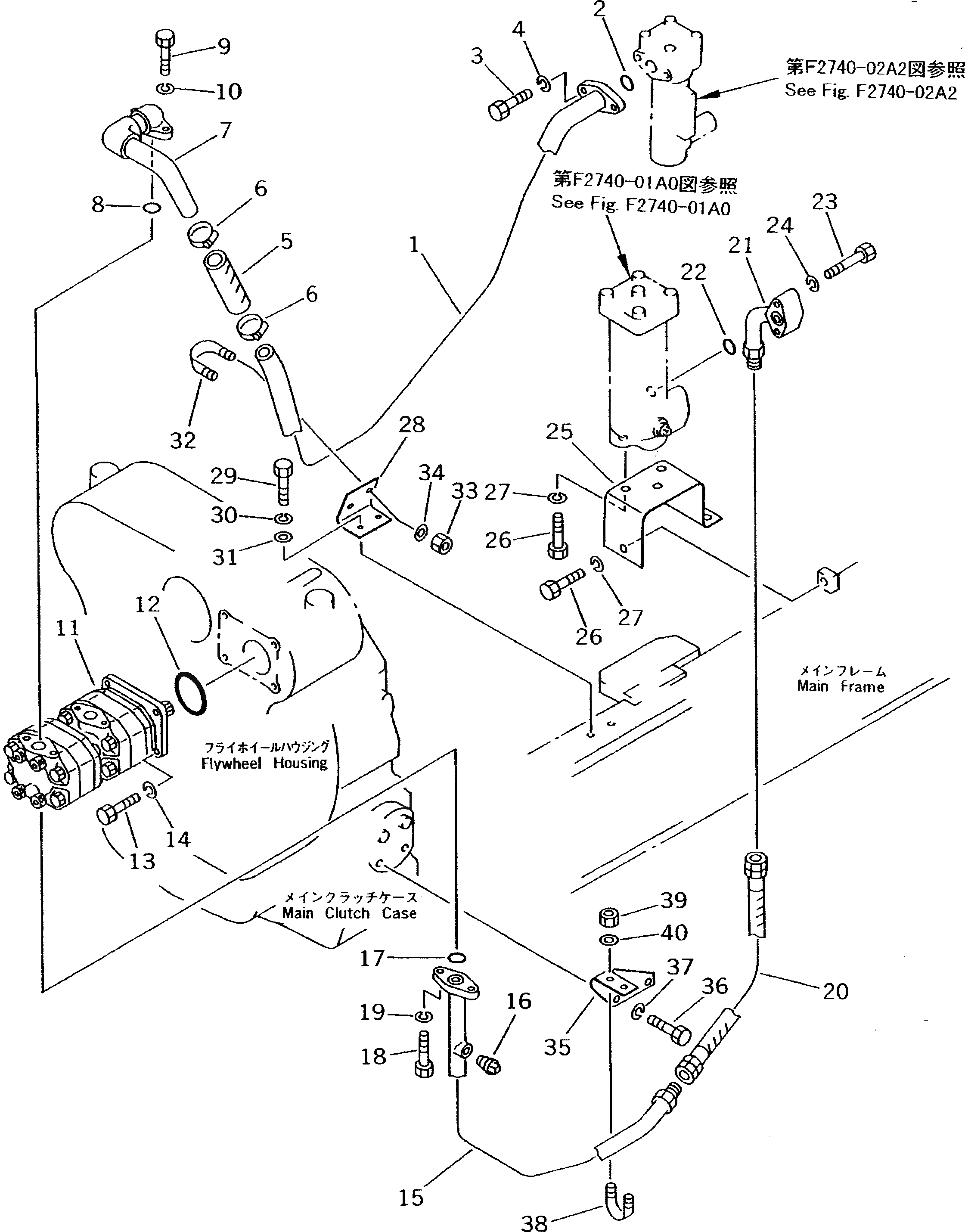 Схема запчастей Komatsu D50A-18 - ГИДРАВЛИКА РУЛ. УПРАВЛЕНИЯ (/) (ДЛЯ ANGLE И ПРЯМ. ОТВАЛ С ПЕРЕКОСОМ) СИЛОВАЯ ПЕРЕДАЧА И КОНЕЧНАЯ ПЕРЕДАЧА