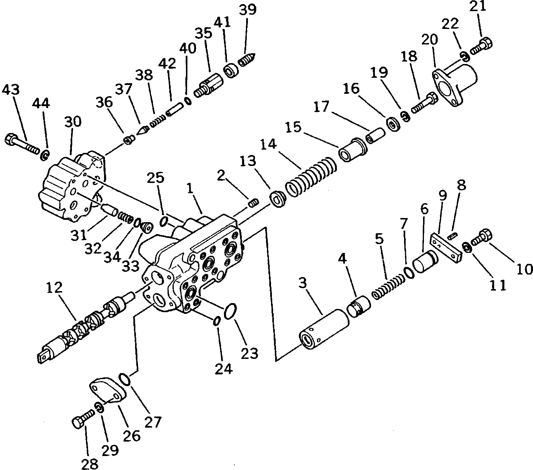 Схема запчастей Komatsu D50A-18 - ГИДР. БАК. AND УПРАВЛЯЮЩ. КЛАПАН (/) (ДЛЯ ПОВОРОТНОГО ОТВАЛА И РЫХЛИТЕЛЬ) ОСНОВН. КОМПОНЕНТЫ И РЕМКОМПЛЕКТЫ