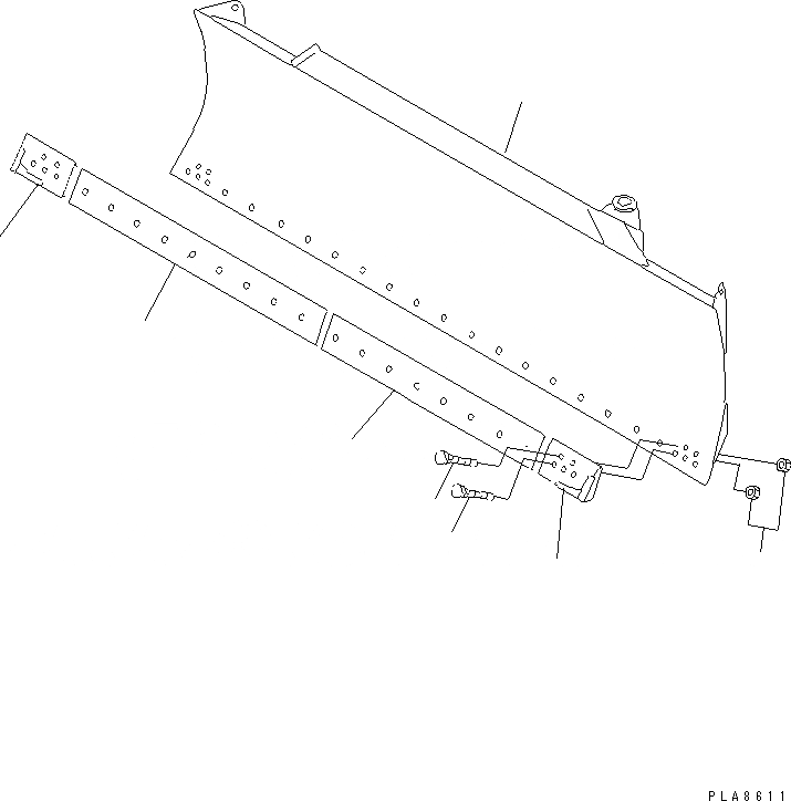 Схема запчастей Komatsu D50A-18 - ANGLE НАКЛОН. ОТВАЛ (ДЛЯ ПОВОРОТН. ОТВАЛА С ИЗМ. УГЛОМ DOZER) ЧАСТИ BOOK