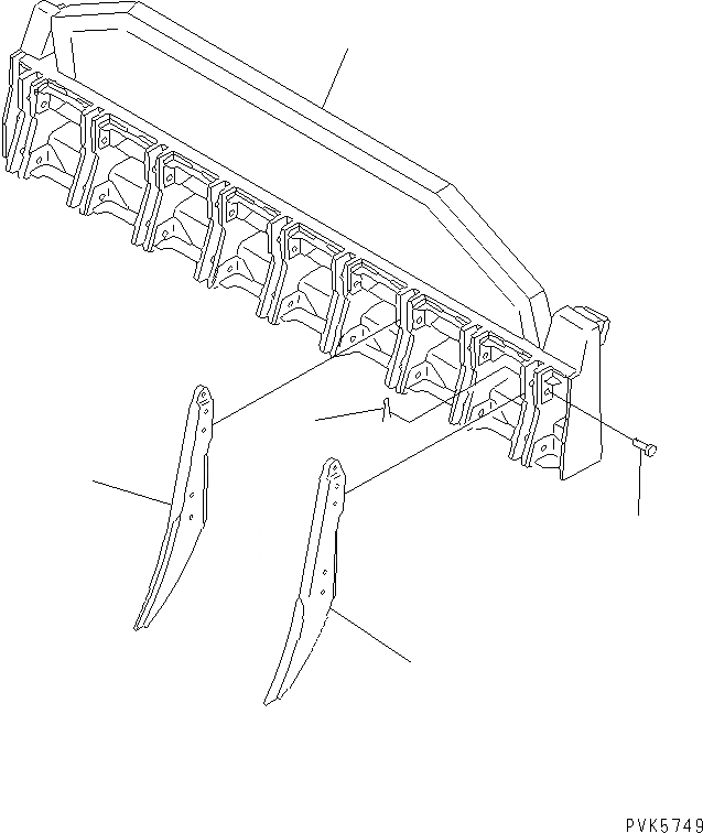Схема запчастей Komatsu D50A-18 - ANGLE RAKE ОТВАЛ (ДЛЯ ПОВОРОТНОГО ОТВАЛА) ЧАСТИ BOOK