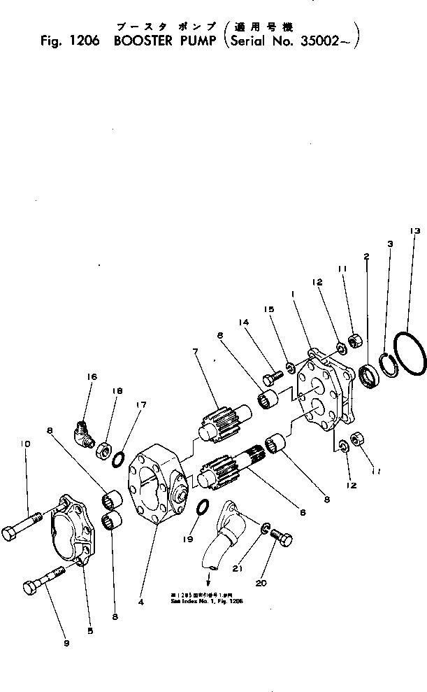 Схема запчастей Komatsu D50P-15 - УСИЛИТЕЛЬ НАСОС ОСНОВН. МУФТА И ТРАНСМИССИЯ
