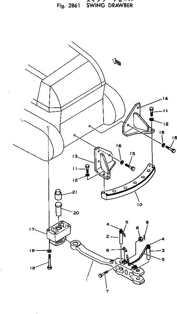 Схема запчастей Komatsu D50P-16 - ПОВОРОТН. DRAWBER ОПЦИОННЫЕ КОМПОНЕНТЫ