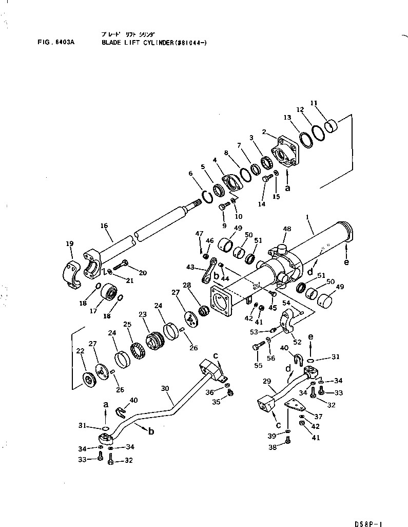 Схема запчастей Komatsu D50P-17 - ЦИЛИНДР ПОДЪЕМА ОТВАЛА УПРАВЛ-Е РАБОЧИМ ОБОРУДОВАНИЕМ