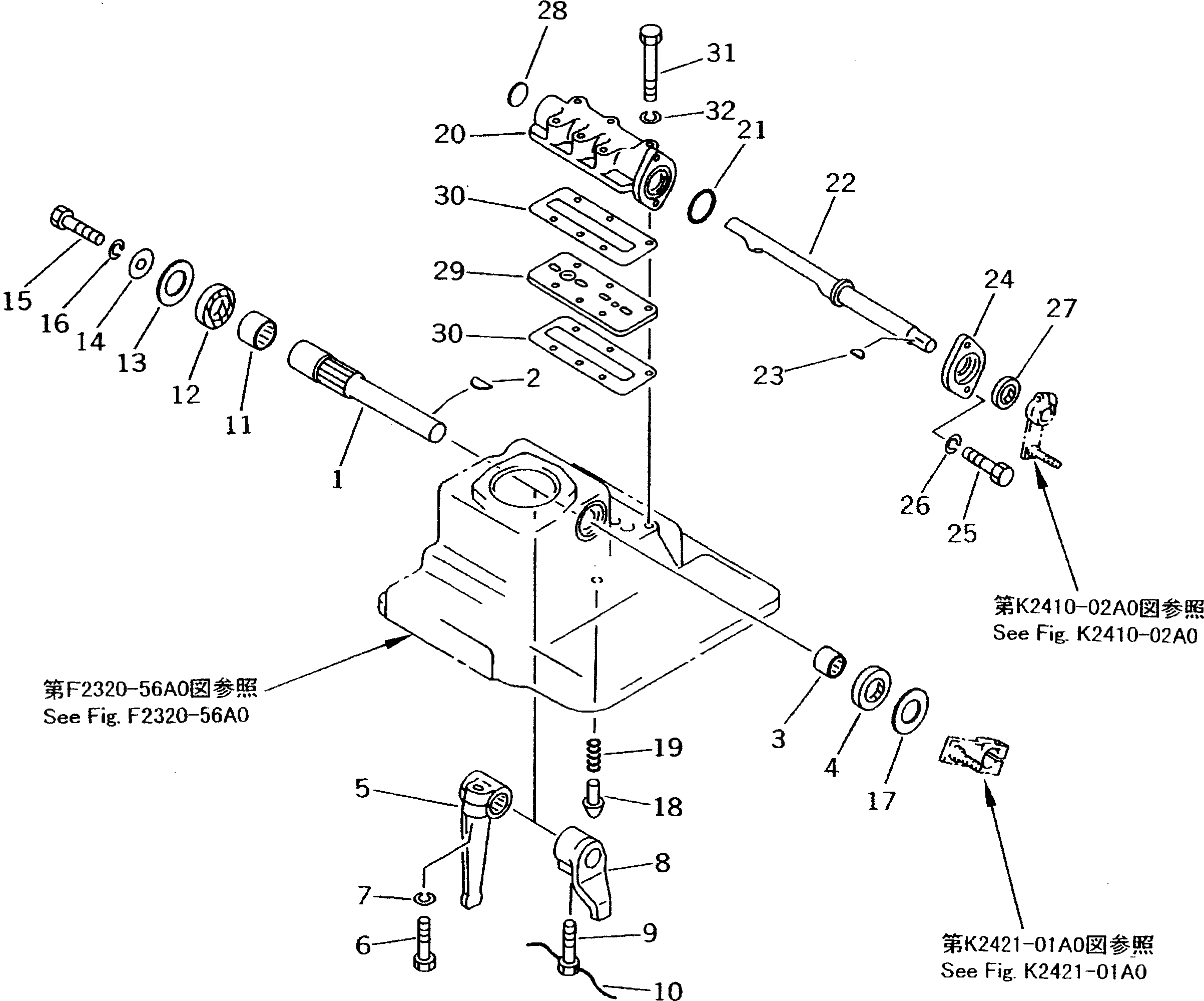 Схема запчастей Komatsu D50P-18 - ТРАНСМИССИЯ (ПЕРЕКЛЮЧ-Е ПЕРЕДАЧ ВИЛЫ /) (7/7) СИЛОВАЯ ПЕРЕДАЧА И КОНЕЧНАЯ ПЕРЕДАЧА