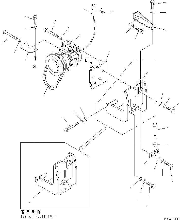 Схема запчастей Komatsu D50P-18 - КОМПРЕССОР И КОМПОНЕНТЫ (ДЛЯ CAR ОХЛАДИТЕЛЬ) (С СТАЛЬНАЯ КАБИНА)(№89-) КАБИНА ОПЕРАТОРА И СИСТЕМА УПРАВЛЕНИЯ