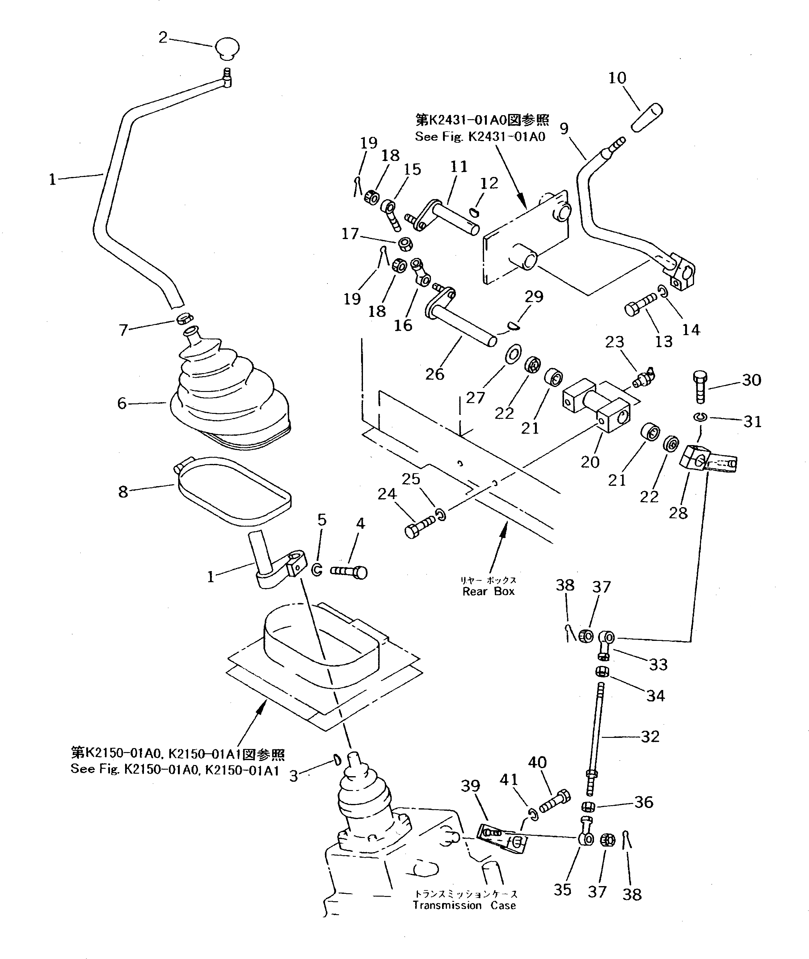 Схема запчастей Komatsu D50P-18 - РЫЧАГ УПРАВЛ-Я ТРАНСМИССИЕЙ(№8-8) КАБИНА ОПЕРАТОРА И СИСТЕМА УПРАВЛЕНИЯ