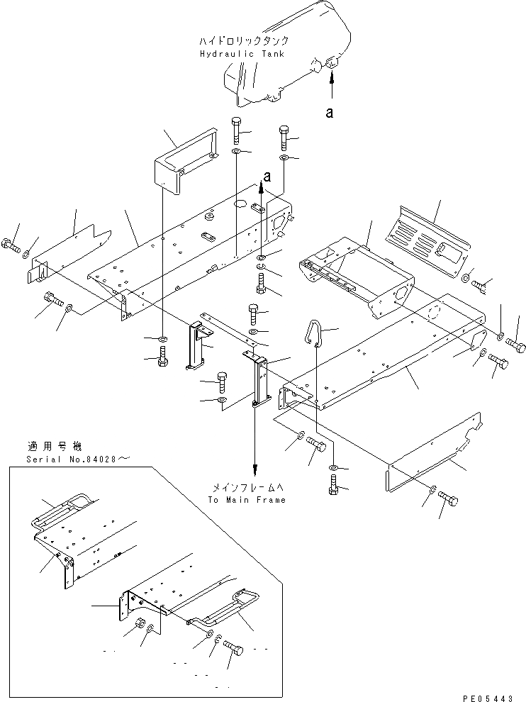 Схема запчастей Komatsu D50P-18 - КРЫЛО И ЗАДН. КРЫШКА ЧАСТИ КОРПУСА