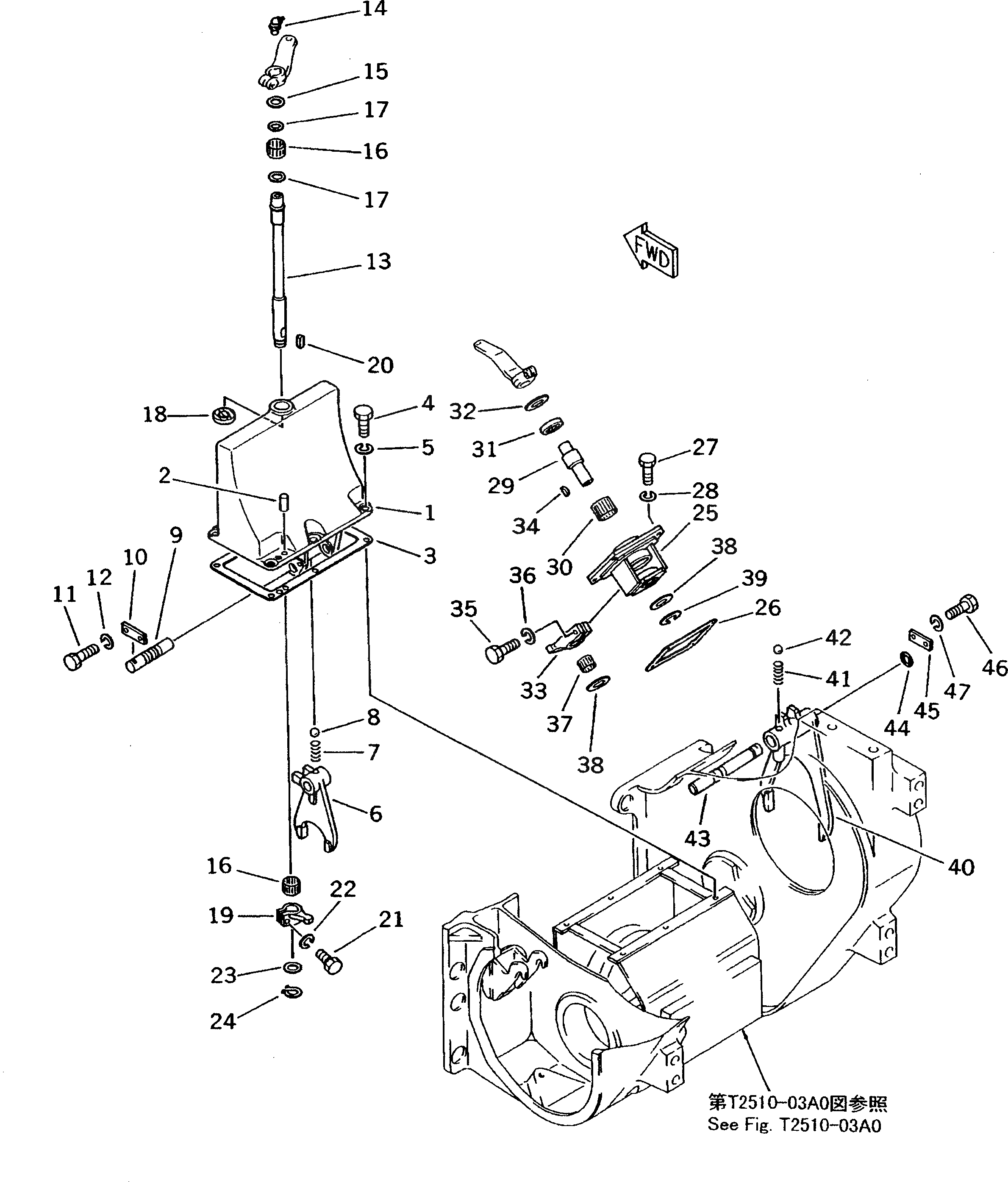 Схема запчастей Komatsu D50P-18 - ТЯГОВ. ЛЕБЕДКА (ВИЛЫ) РАБОЧЕЕ ОБОРУДОВАНИЕ