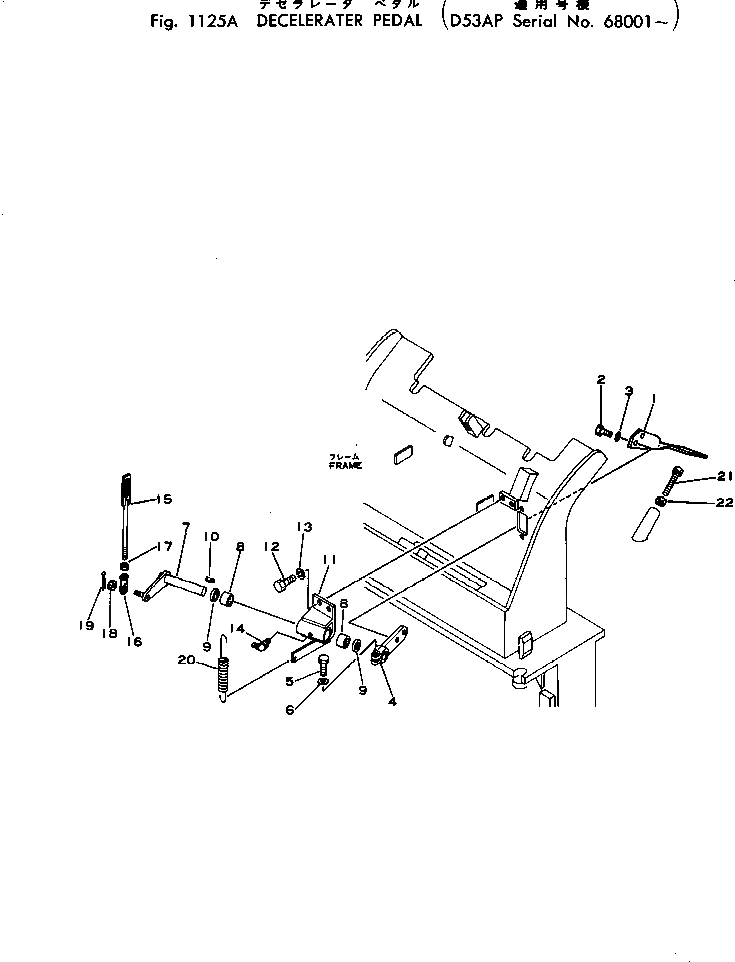 Схема запчастей Komatsu D53A-16 - ПЕДАЛЬ ЗАМЕДЛИТЕЛЯ ОБОРОТОВ(№8-) КОМПОНЕНТЫ ДВИГАТЕЛЯ И ЭЛЕКТРИКА