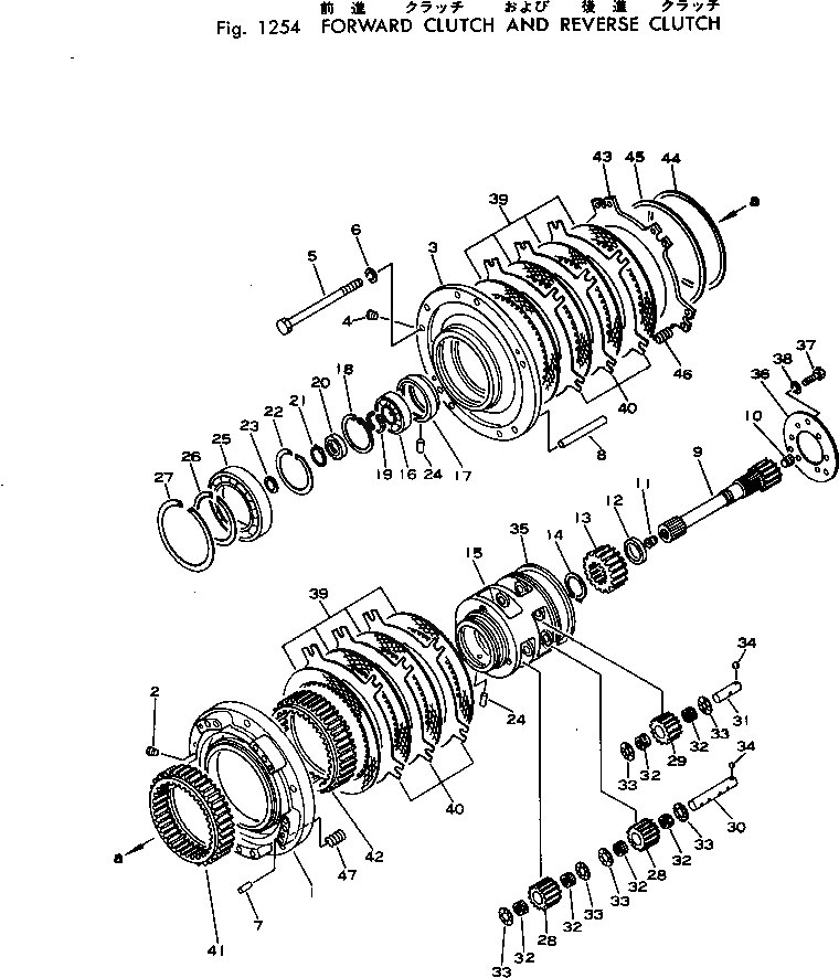 Схема запчастей Komatsu D53A-16 - ПЕРЕД. МУФТА И РЕВЕРС МУФТА ГИДРОТРАНСФОРМАТОР И ТРАНСМИССИЯ