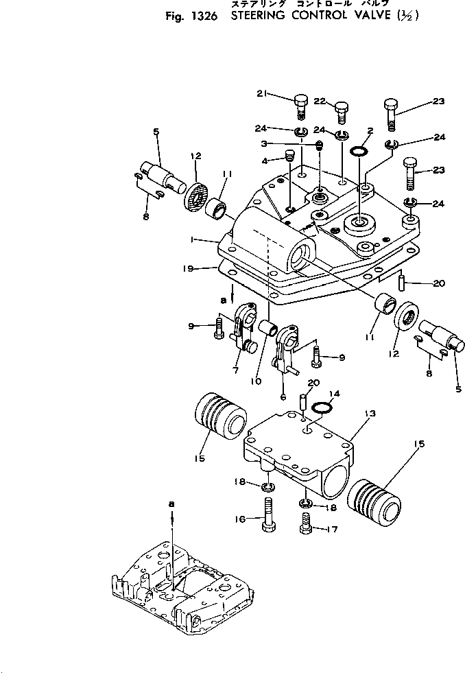 Схема запчастей Komatsu D53A-16 - КЛАПАН УПРАВЛЕНИЯ ПОВОРОТОМ (/) СИСТЕМАУПРАВЛЕНИЯ ПОВОРОТОМ И КОНЕЧНАЯ ПЕРЕДАЧА