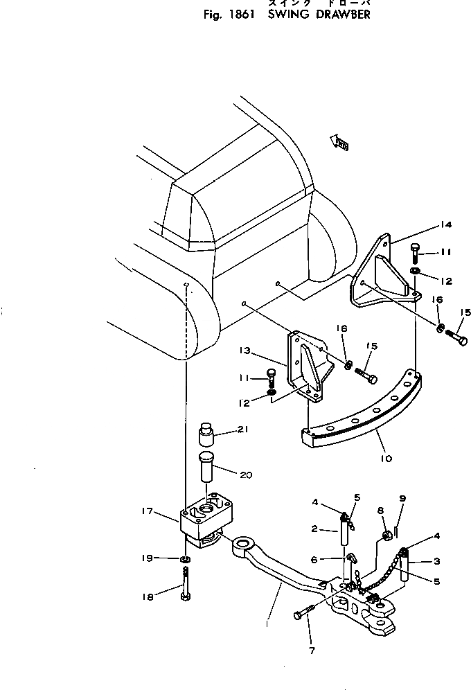 Схема запчастей Komatsu D53A-16 - ПОВОРОТН. DRAWBER ОПЦИОННЫЕ КОМПОНЕНТЫ