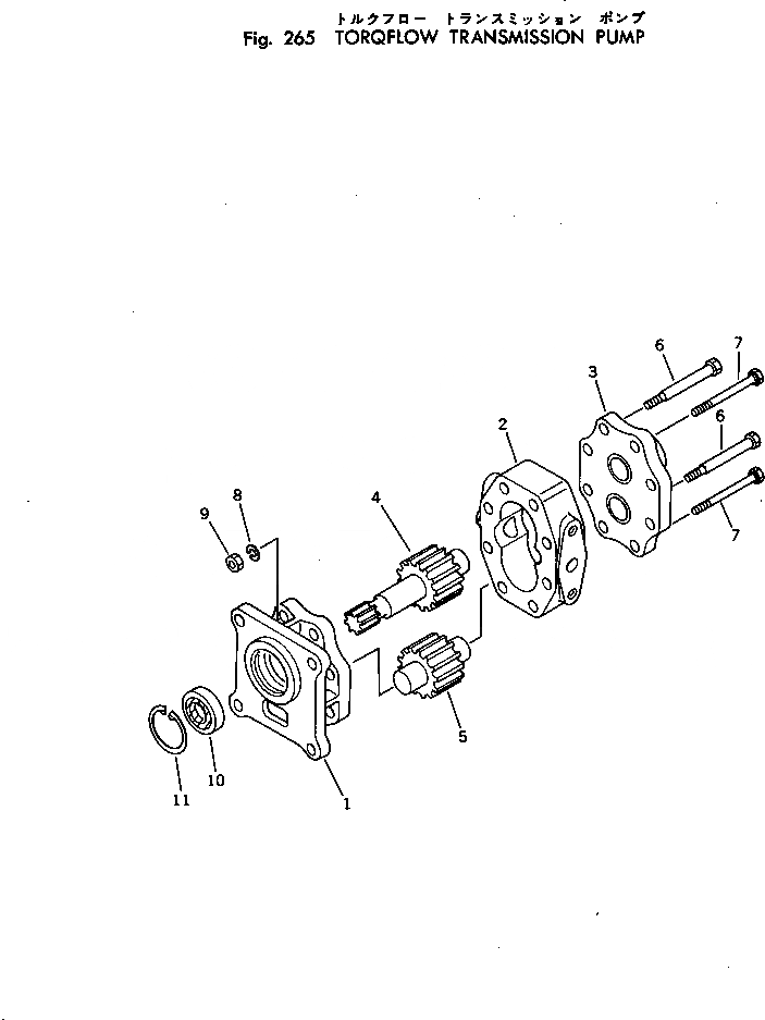 Схема запчастей Komatsu D53A-17 - НАСОС ТРАНСМИССИИ СИЛОВАЯ ПЕРЕДАЧА И КОНЕЧНАЯ ПЕРЕДАЧА