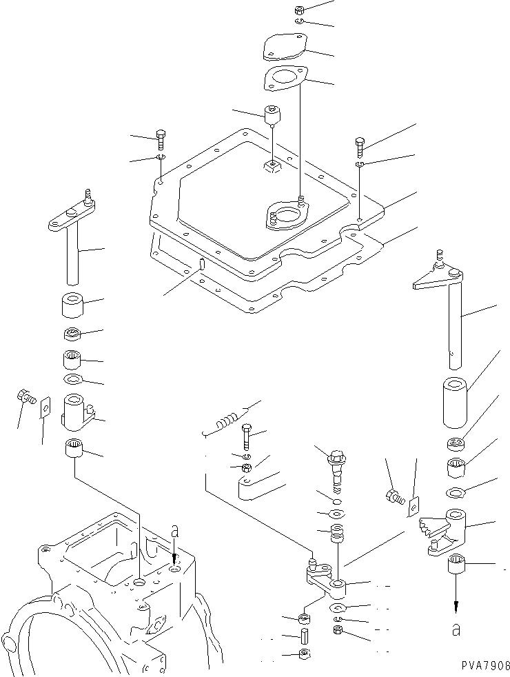 Схема запчастей Komatsu D53A-18 - ТОРКФЛОУ ТРАНСМИССИЯ (КОРПУС КРЫШКАAND РЫЧАГ) (7/7) СИЛОВАЯ ПЕРЕДАЧА И КОНЕЧНАЯ ПЕРЕДАЧА