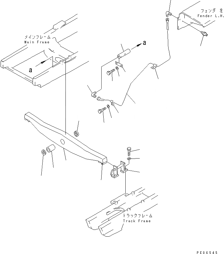 Схема запчастей Komatsu D53A-18 - БАЛКА БАЛАНСИРА (ДЛЯ ПОВОРОТН. ОТВАЛА С ИЗМ. УГЛОМ DOZER) ОСНОВН. РАМА И КОМПОНЕНТЫ
