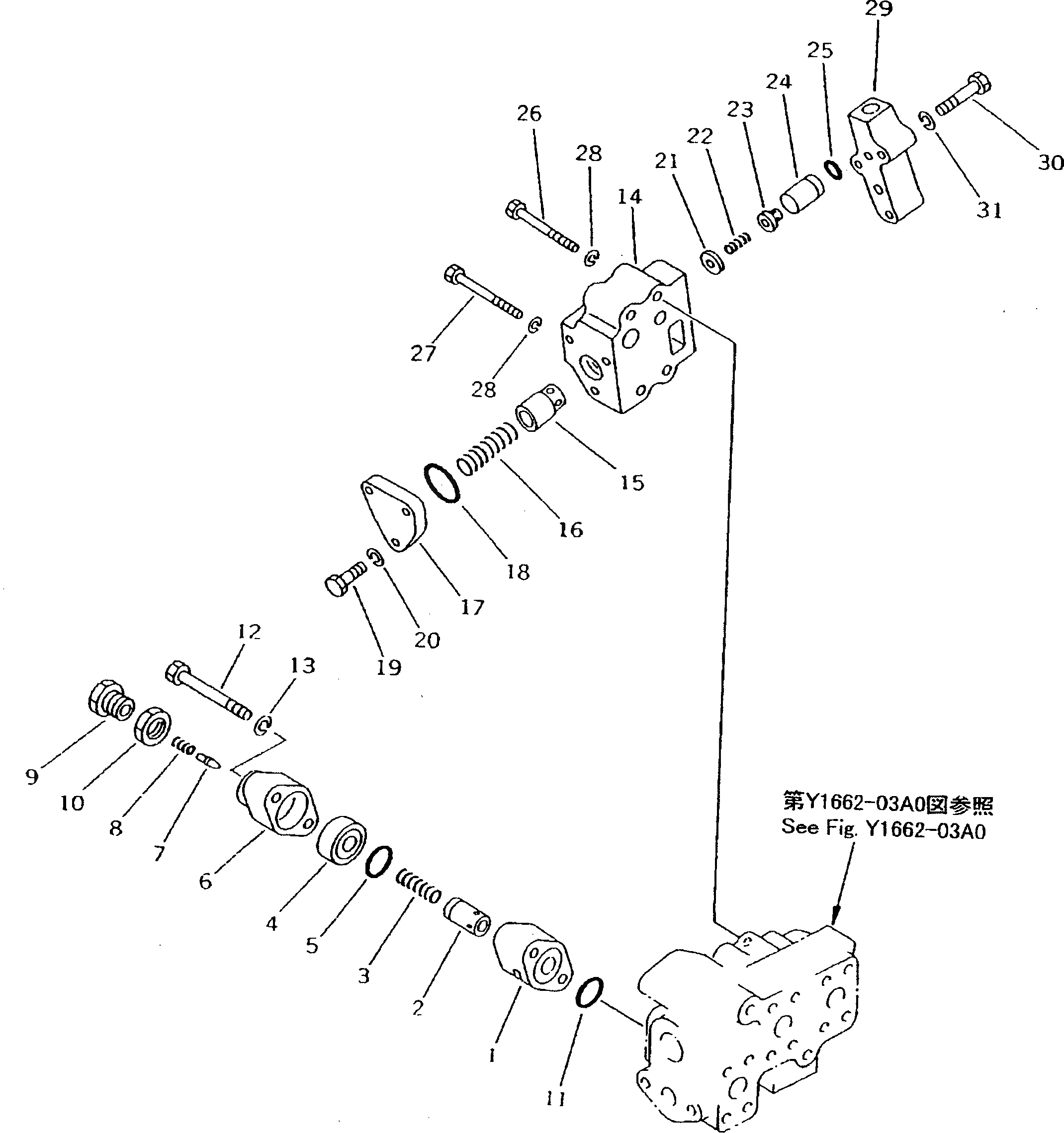 Схема запчастей Komatsu D53A-18 - ГИДР. БАК. AND УПРАВЛЯЮЩ. КЛАПАН (/) (ДЛЯ ПОВОРОТНОГО ОТВАЛА) ОСНОВН. КОМПОНЕНТЫ И РЕМКОМПЛЕКТЫ