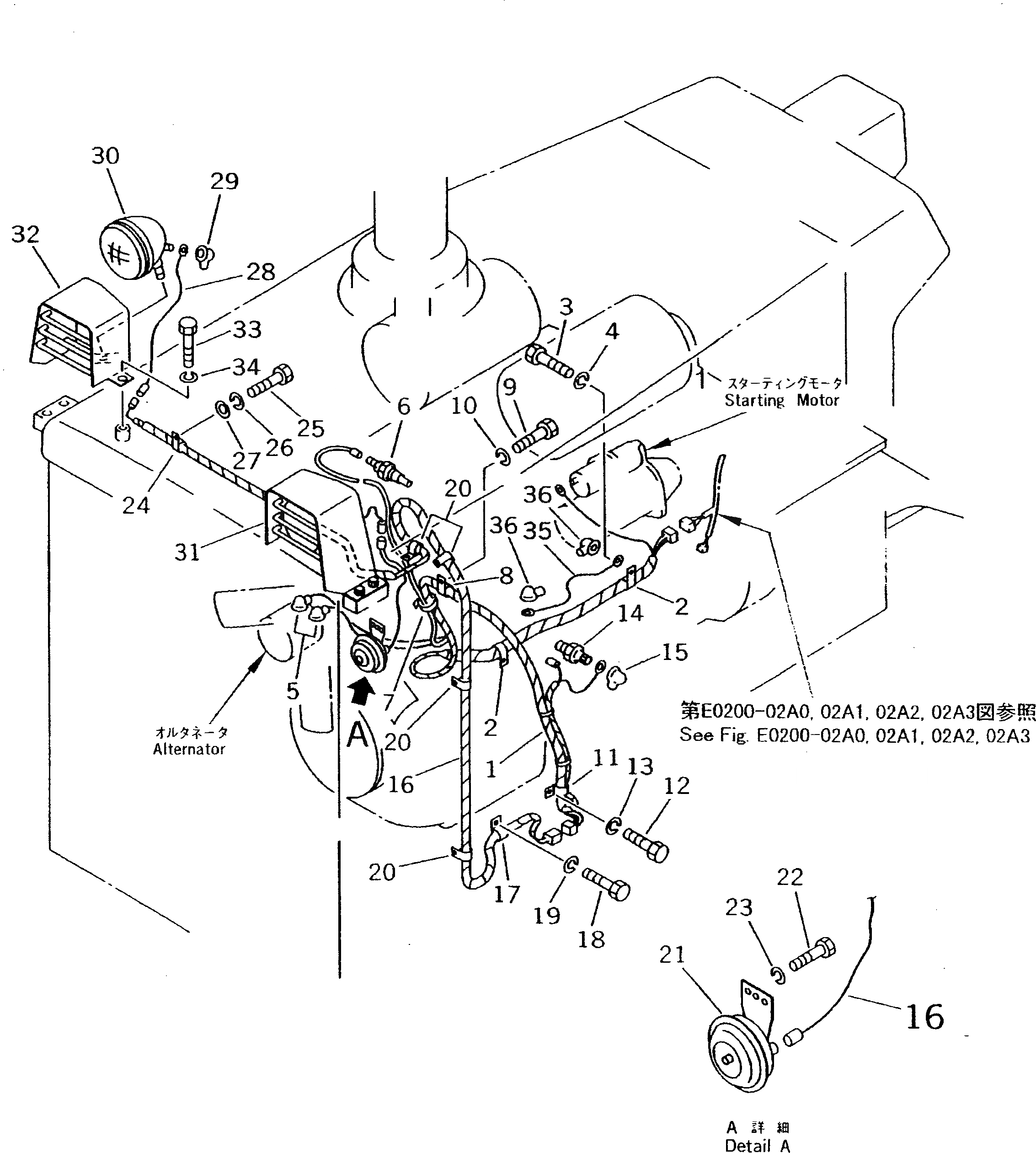 Схема запчастей Komatsu D53P-18A - ЭЛЕКТРИКА (/)(№8-8) ЭЛЕКТРИКА