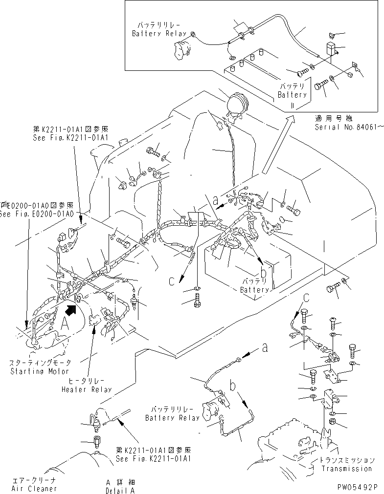 Схема запчастей Komatsu D53P-18A - ЭЛЕКТРИКА (/) ЭЛЕКТРИКА