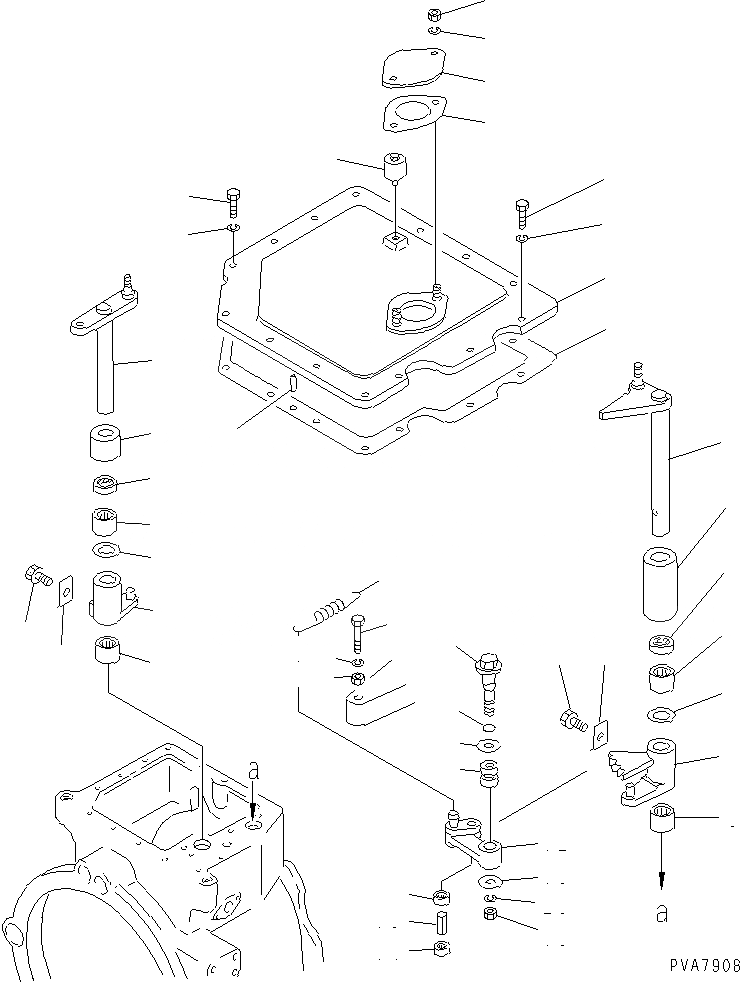 Схема запчастей Komatsu D53P-18A - ТОРКФЛОУ ТРАНСМИССИЯ (КОРПУС КРЫШКАAND РЫЧАГ) (7/7) СИЛОВАЯ ПЕРЕДАЧА И КОНЕЧНАЯ ПЕРЕДАЧА