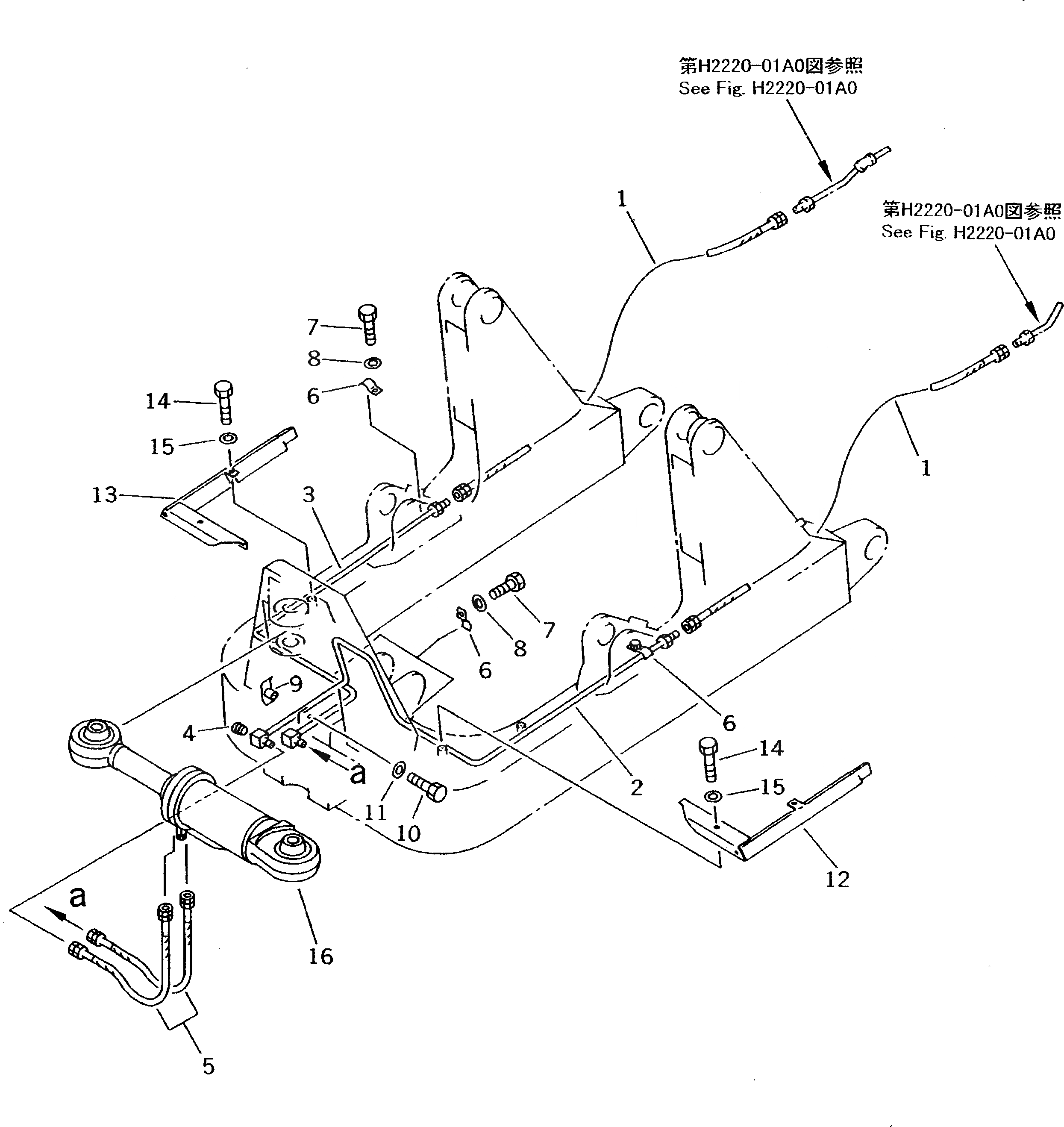 Схема запчастей Komatsu D53P-18A - ГИДРОЛИНИЯ (ЦИЛИНДР ПЕРЕКОСА ЛИНИЯ) (DOZER )(№8-8) РАБОЧЕЕ ОБОРУДОВАНИЕ