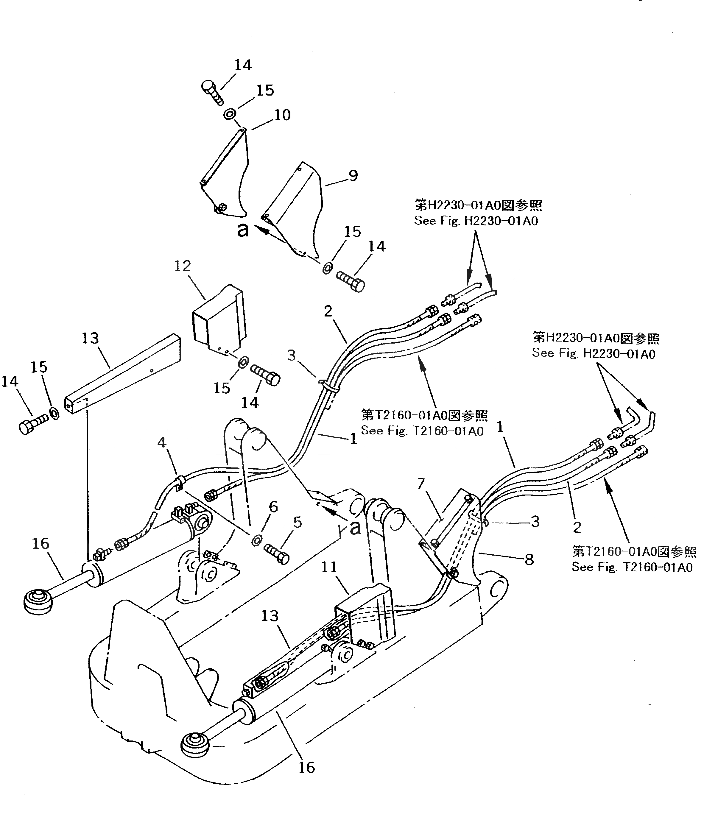 Схема запчастей Komatsu D53P-18A - ГИДРОЛИНИЯ (ЦИЛИНДР НАКЛОНА ЛИНИЯ) (DOZER )(№8-8) РАБОЧЕЕ ОБОРУДОВАНИЕ