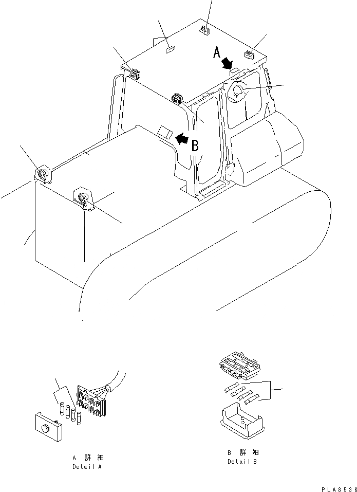Схема запчастей Komatsu D53P-18A - ОСВЕЩЕНИЕ И ПРЕДОХРАНИТЕЛЬ ЧАСТИ BOOK