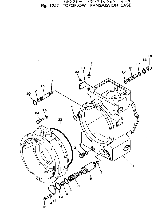 Схема запчастей Komatsu D53P-16 - КОРПУС ГИДРОТРАНСФОРМАТОРА ГИДРОТРАНСФОРМАТОР И ТРАНСМИССИЯ