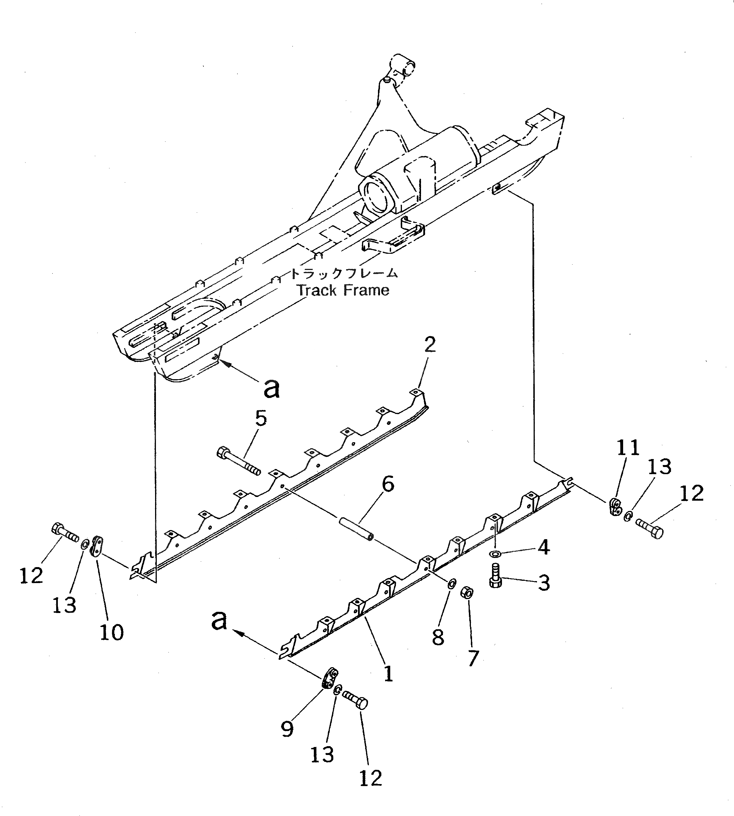 Схема запчастей Komatsu D53P-17 - ЗАЩИТА ОПОРНЫХ КАТКОВ ХОДОВАЯ