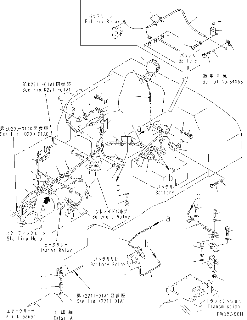 Схема запчастей Komatsu D53P-18 - ЭЛЕКТРИКА (/) ЭЛЕКТРИКА