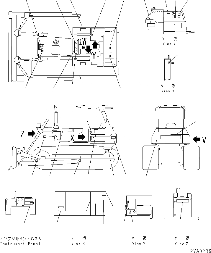 Схема запчастей Komatsu D53P-18 - МАРКИРОВКА (ЯПОН.)(№88-8) МАРКИРОВКА