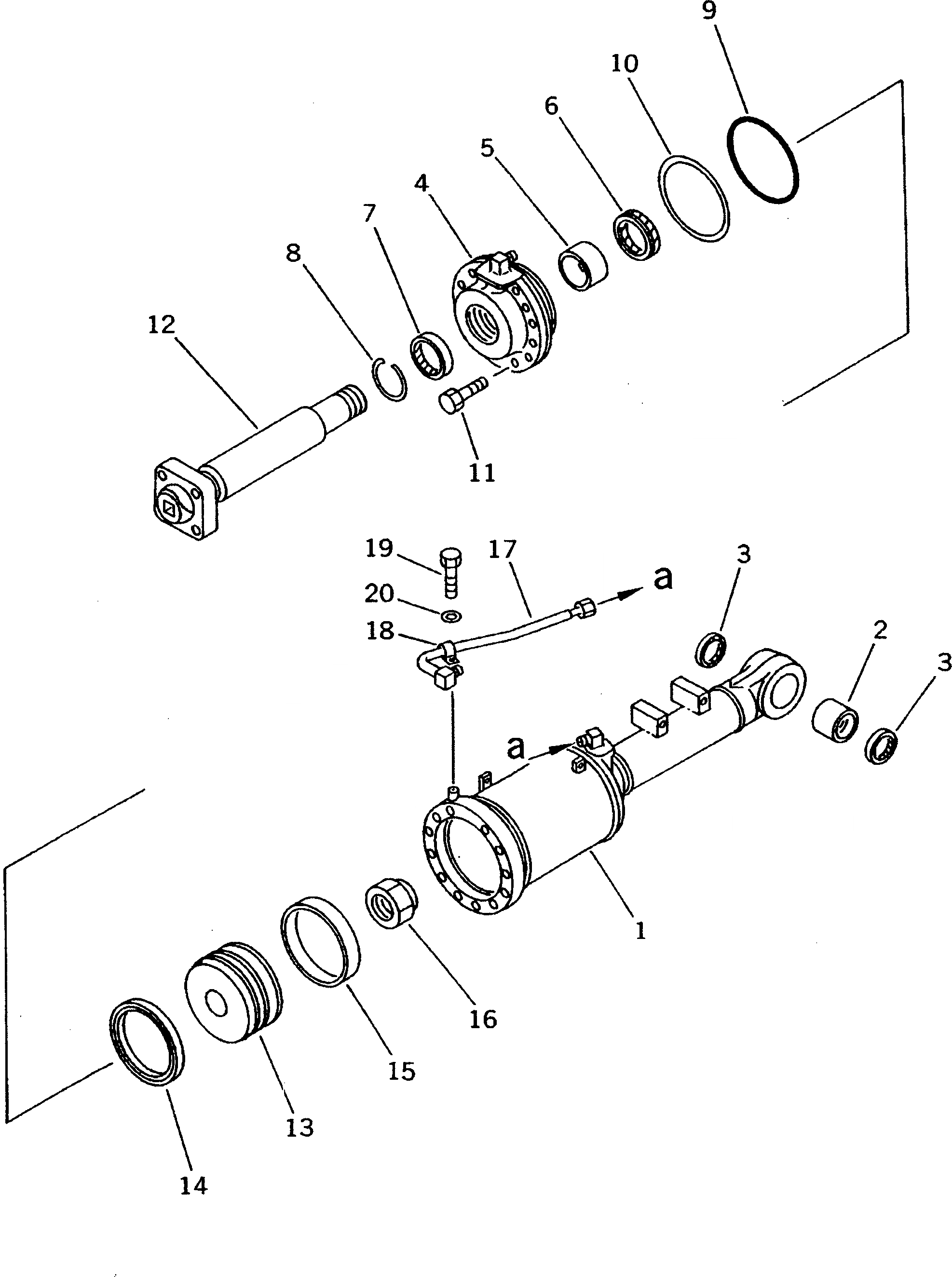 Схема запчастей Komatsu D53P-18 - ЦИЛИНДР ПЕРЕКОСА ОТВАЛА (ДЛЯ ПРЯМОГО ОТВАЛА)(№8-8) ОСНОВН. КОМПОНЕНТЫ И РЕМКОМПЛЕКТЫ